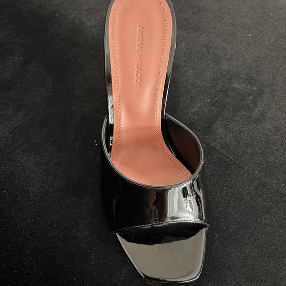 Brand new Amina Muaddi size 8 Black Women's Slide Sandals - Picture 1 of 6